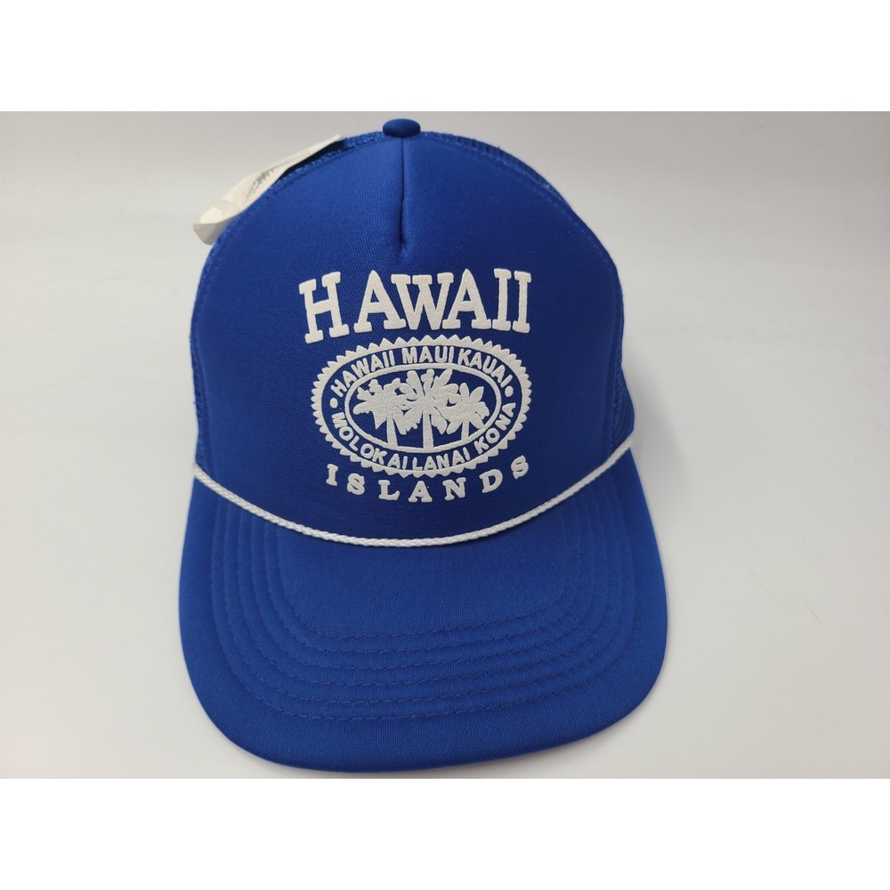 Hawaii Islands Hawaiian Headwear Rope Mesh Trucker Snapback Hat Cap Maui Kauai‎